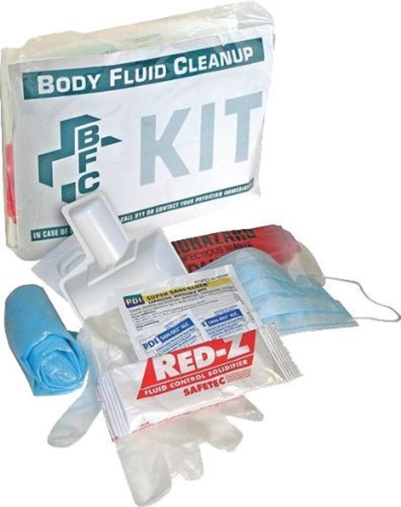 Honeywell 552001 Small Poly Bag Body Fluid Clean-Up Kit - Spill Response, Biohazard Disposal, First Aid & OSHA Compliance | Ideal for Hospitals, Schools & Workplace Safety Emergencies