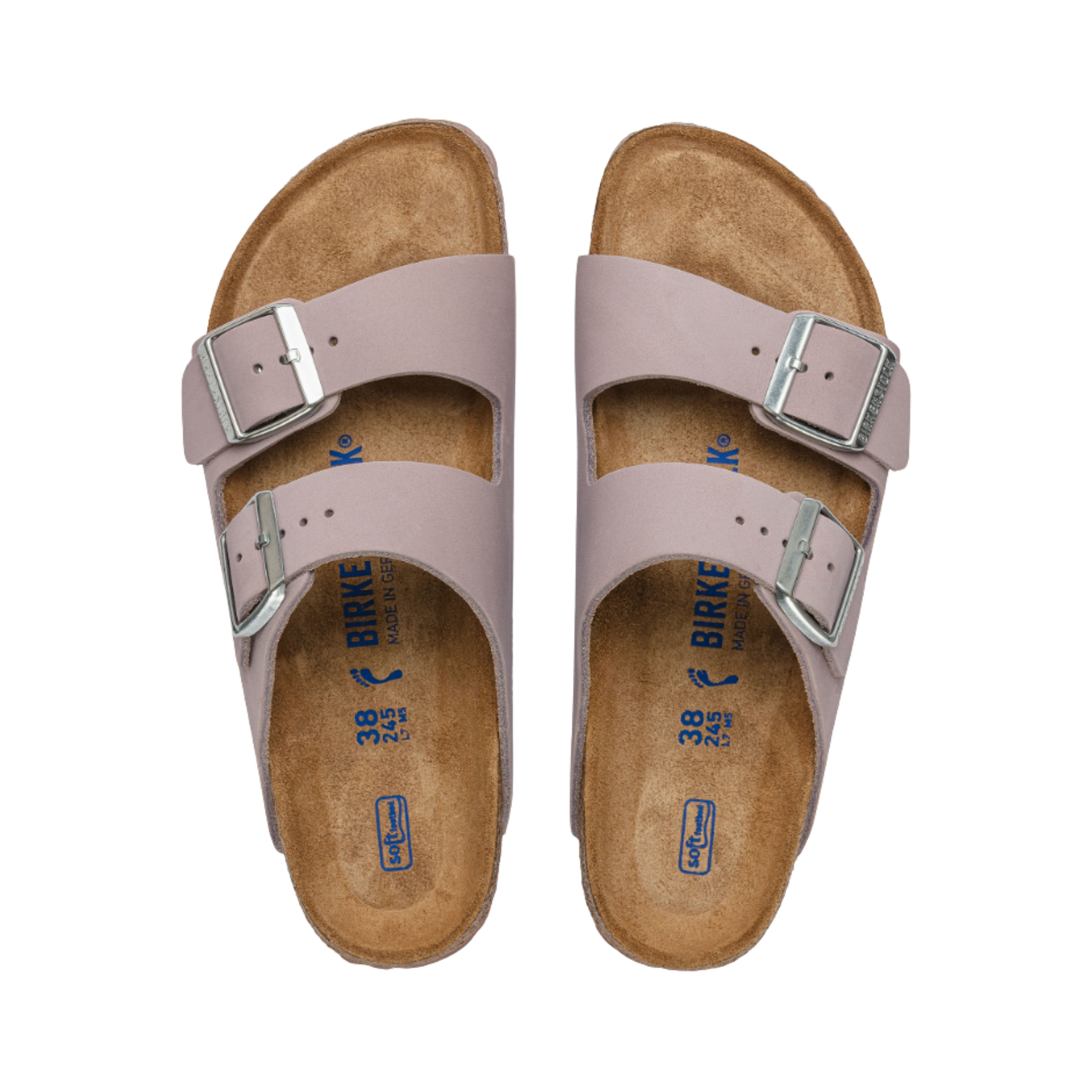 Arizona Soft Footbed Sandals for Women - Comfortable Nubuck Leather in Yomo Lilac | Perfect for Summer, Beach, and Casual Outfits