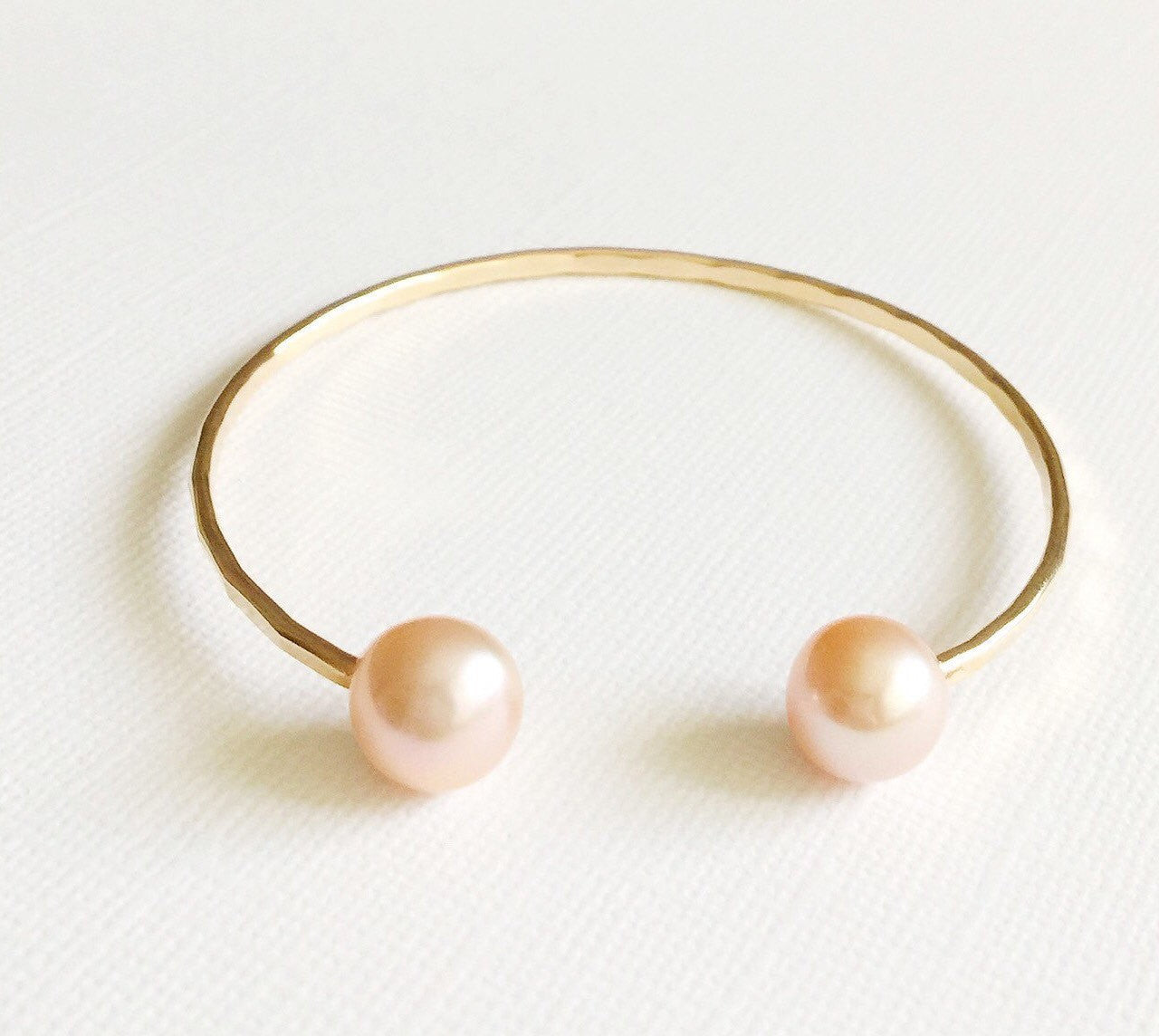 Elegant Pink Pearl Cuff Bracelet (B246) - Perfect for Weddings, Parties & Special Occasions