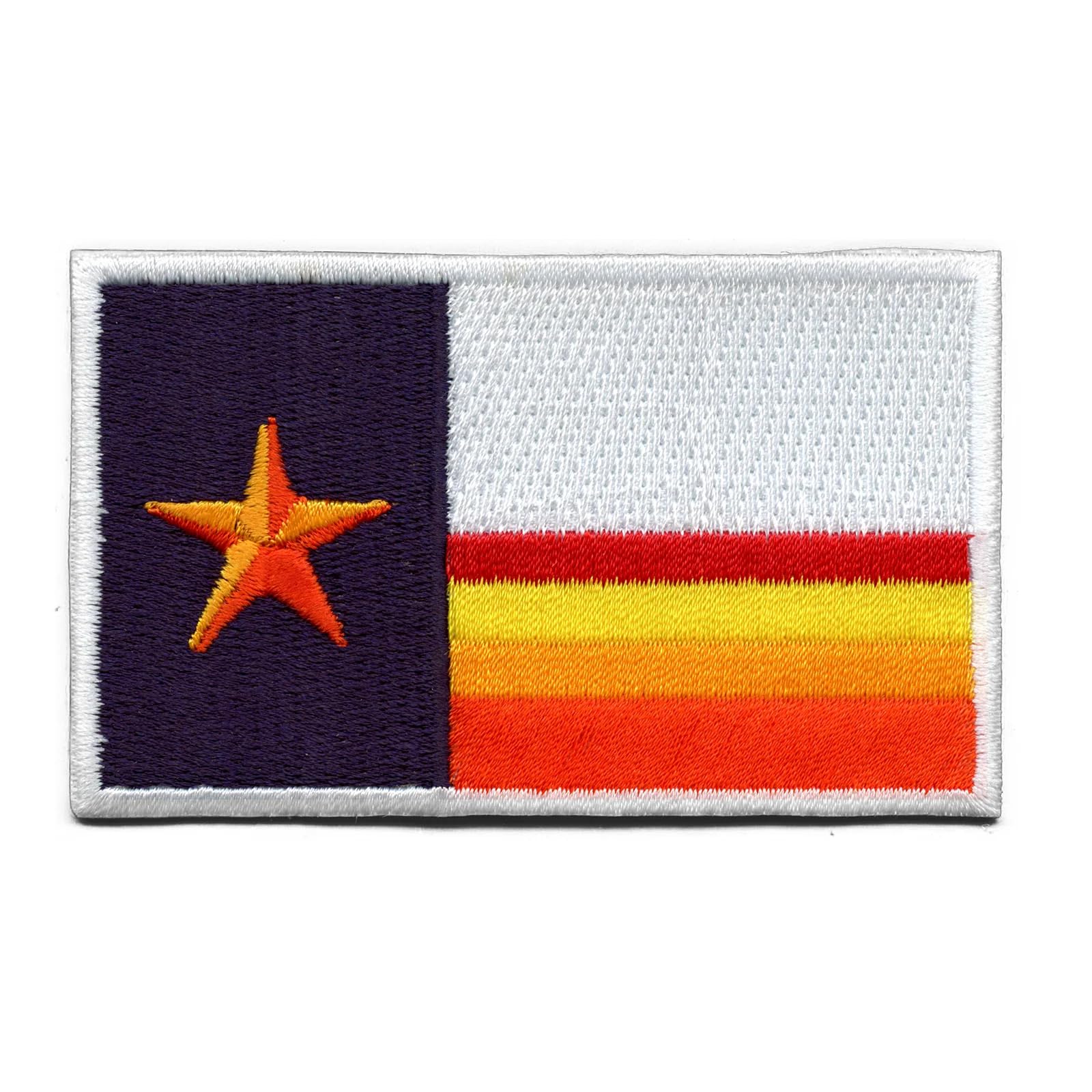 Houston Baseball Parody Rainbow Pride Flag Iron-On Embroidered Patch - LGBTQ+ Support for Hats, Jackets & Backpacks