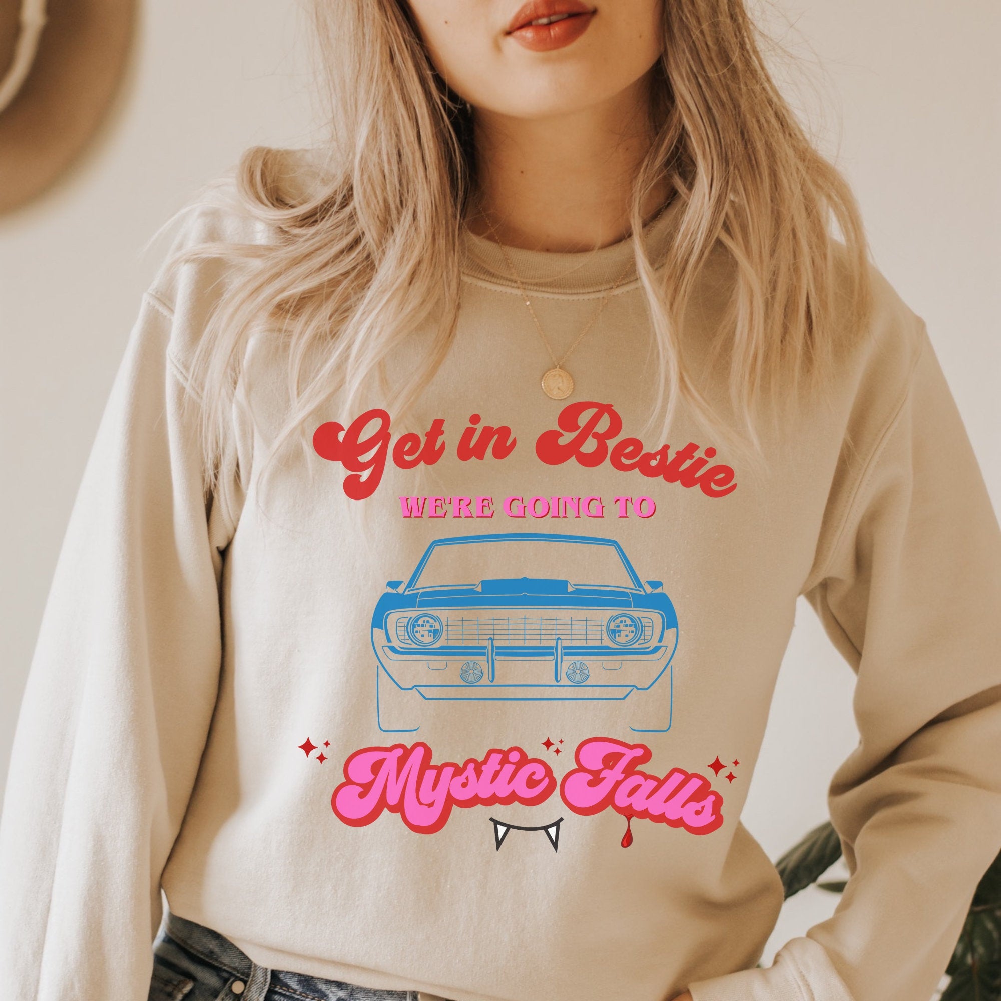 Mystic Falls TVD Hoodie - The Vampire Diaries Fan Gift & Merch for Damon Salvatore & Salvatore Brothers Fans - Perfect for Cosplay, TV Show Events & Gifts