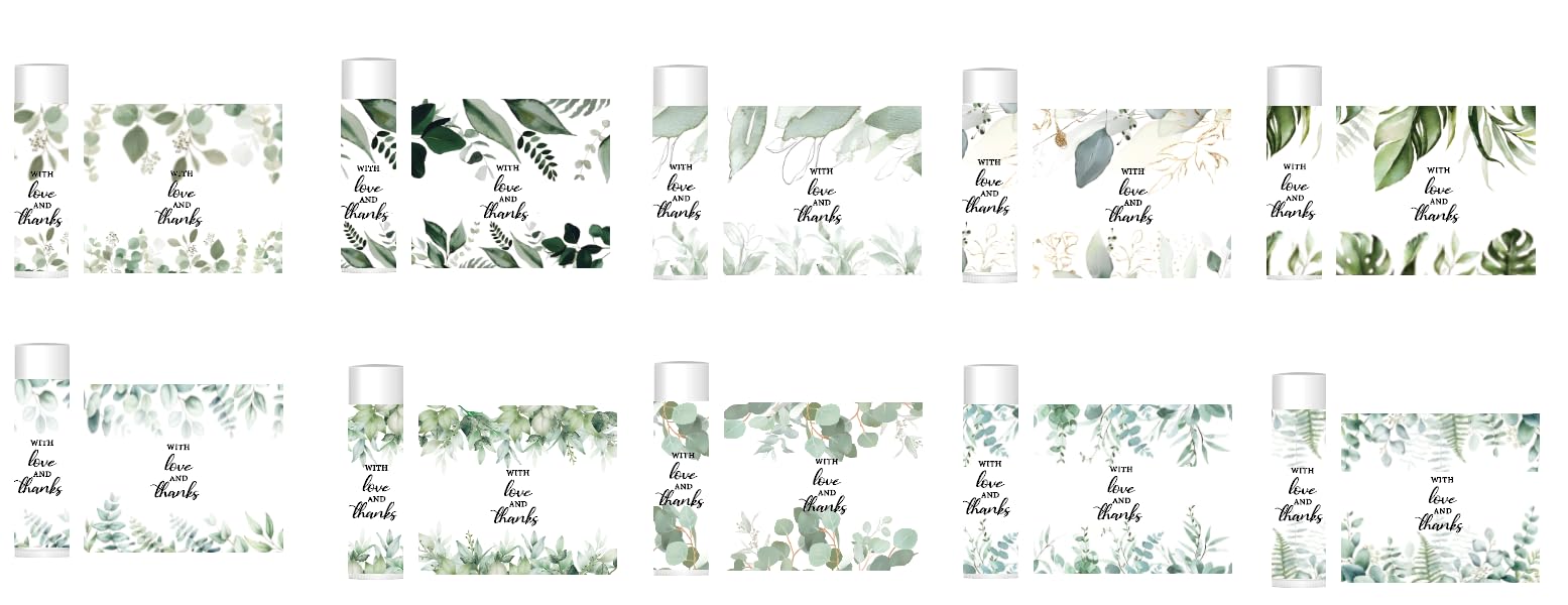 50 Pcs Hydrangea Vintage Greenery Lip Balm Set - Moisturizing & Nourishing Lip Care - Perfect for Wedding Favors, Bridal Showers, Baby Showers & Party Gifts (Great for Dry Lips & Everyday Use)