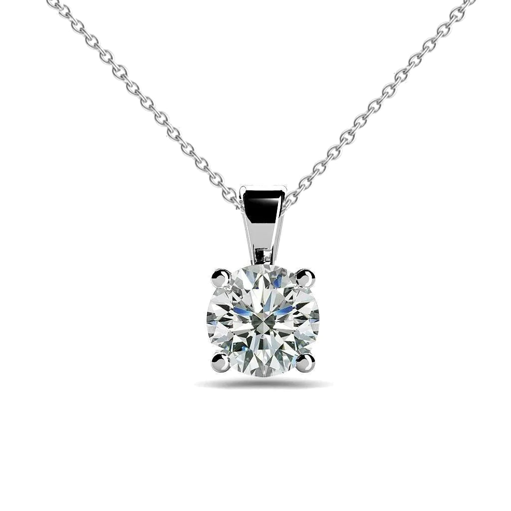 14K White Gold 1.00 Carat Lab Grown Diamond Pendant VS1 Clarity - Elegant Necklace for Women, Perfect for Anniversary, Wedding & Special Occasions
