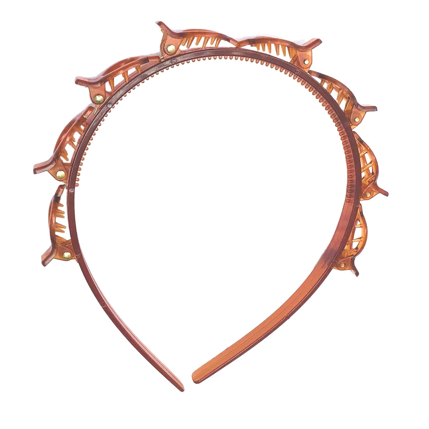 Women's Double Layer Twist Plait Headbands - Korean Style Hollow Woven Hair Hoops for Braiding & Bangs | 5-Pack Hair Accessories Set (Brown) | Perfect for Daily Wear, Parties & Fashion Styling