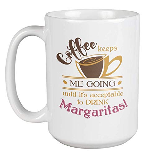 15oz Coffee & Tea Mug - Funny 'Coffee Keeps Me Going' Insulated Travel Cup for Men & Women | Perfect Office Gift, Camping Companion & Daily Motivational Drinkware