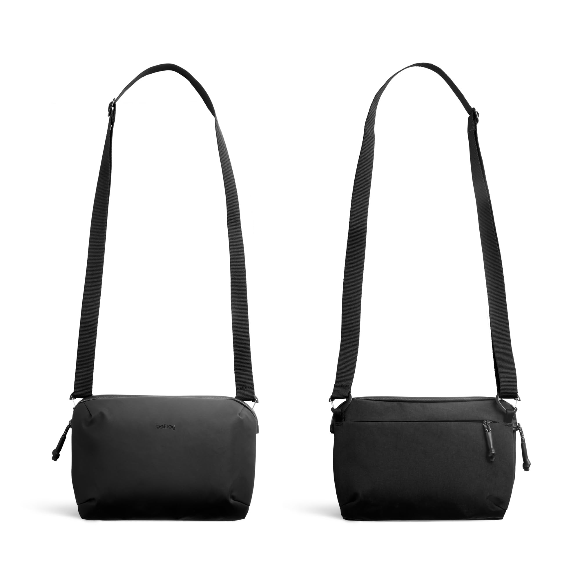 Bellroy Venture Travel Crossbody Bag - RFID Blocking Anti-Theft Sling Bag for Men & Women, Lightweight Waterproof Travel Shoulder Bag (Jet Black) - Perfect for Commuting, Air Travel & Everyday Use