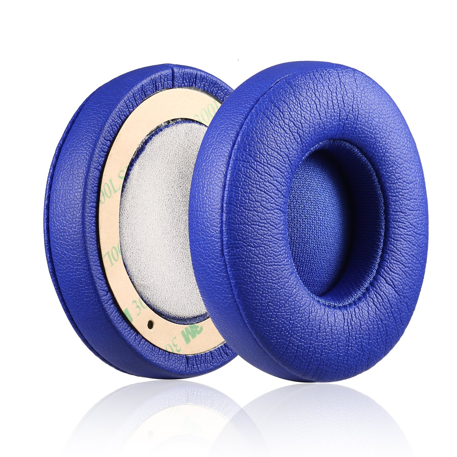 JECOBB Replacement Ear Cushion Pads for Beats Solo 2/3 Wireless Headphones - Protein Leather & Memory Foam Earpads (Blue) - Comfort Upgrade for Music, Gaming & Travel