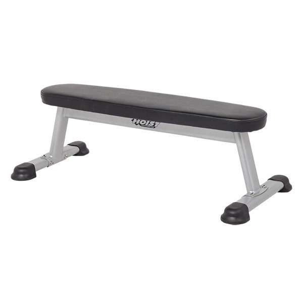 Hoist Fitness Flat Bench 5163 - Adjustable Weight Bench for Home Gym Strength Training & Workouts - Perfect for Dumbbell Press, Bench Press & Full-Body Exercises