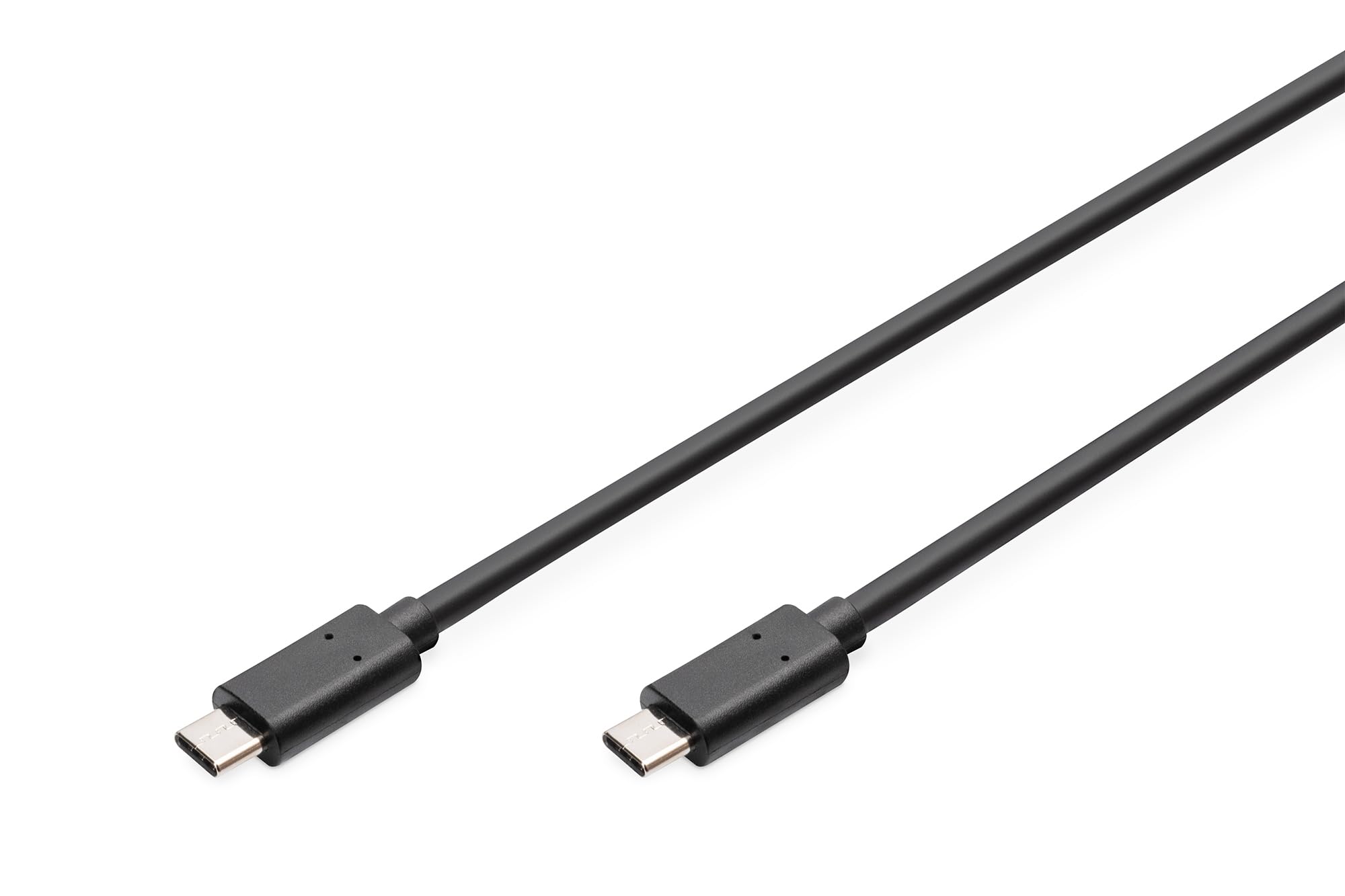 DIGITUS USB 2.0 Type C Cable - 1m USB C Male to USB C Male - 480Mbps High Speed Data Transfer - Shielded Black Cable for Smartphones, Laptops & Tablets - Perfect for Charging & Syncing Devices