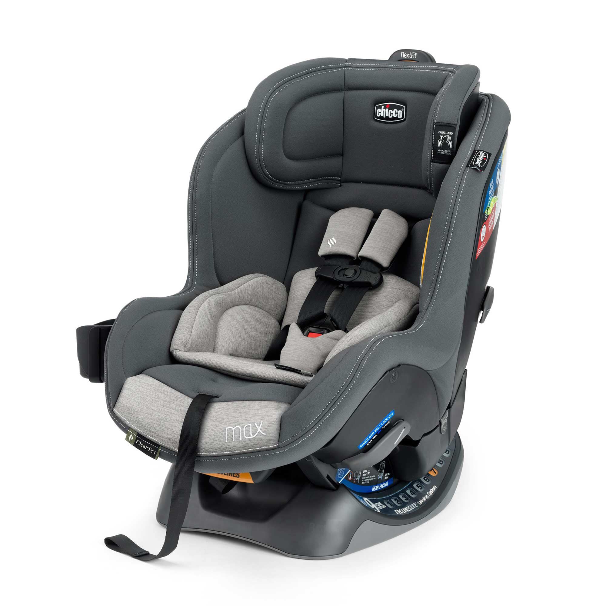 Chicco NextFit Max ClearTex Convertible Car Seat - Safe & Comfortable Infant to Toddler Car Seat (Rear & Forward Facing) - Perfect for Family Travel & Daily Commute