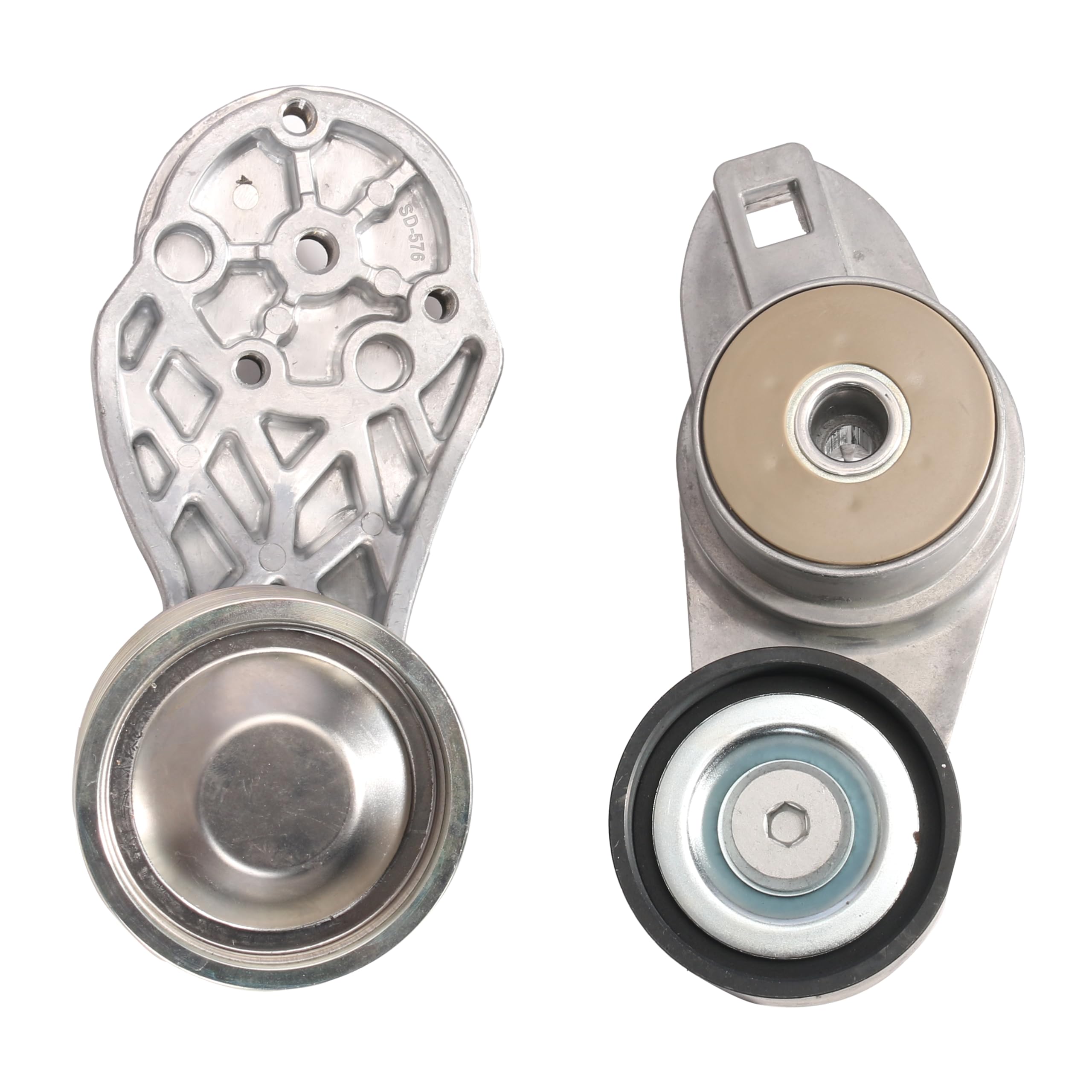 Volvo D13 Engine Fan Belt Tensioner with Pulley Set - Replacement for 21714847 20582558 Tensioner & 20582557 Belt | Heavy Duty Truck Parts for Smooth Engine Performance