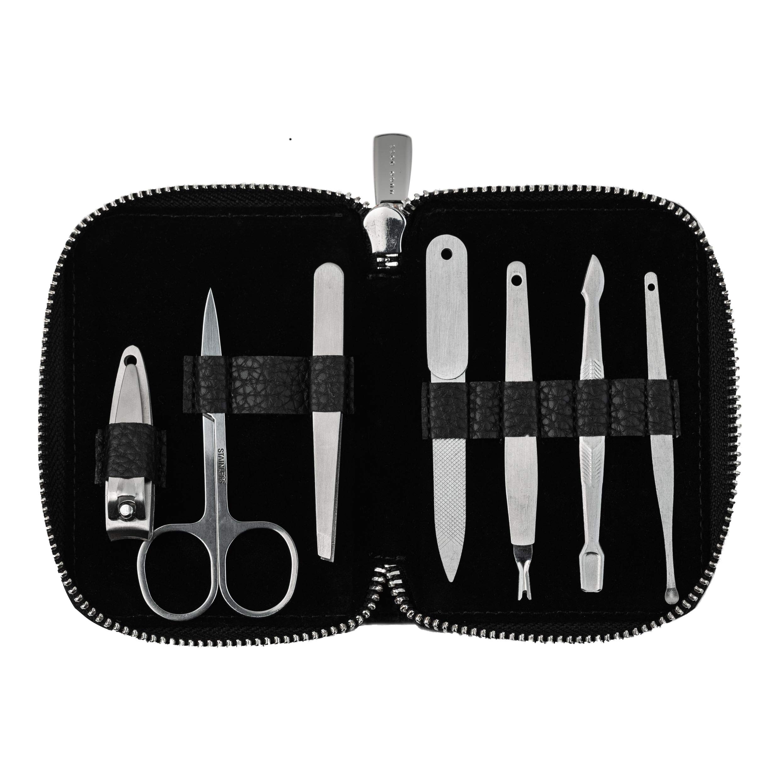 Professional Black Manicure Set - Complete Nail Care Kit for Home & Salon Use | Perfect for DIY Nails, Gifts & Travel Essentials