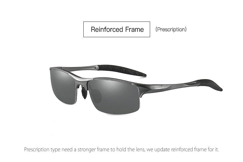Aidien Unisex Full Rim Rectangle Aluminum Magnesium Reading Glasses & Sunglasses B8177 - Lightweight Eyewear for Reading, Driving, and Outdoor Activities