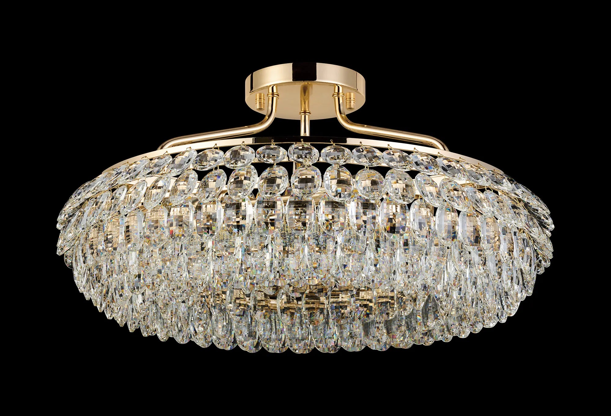 Consten Semi Flush Ring Ceiling Light Fixture with E14 Socket - Perfect for Bedroom, Hallway & Small Space Lighting