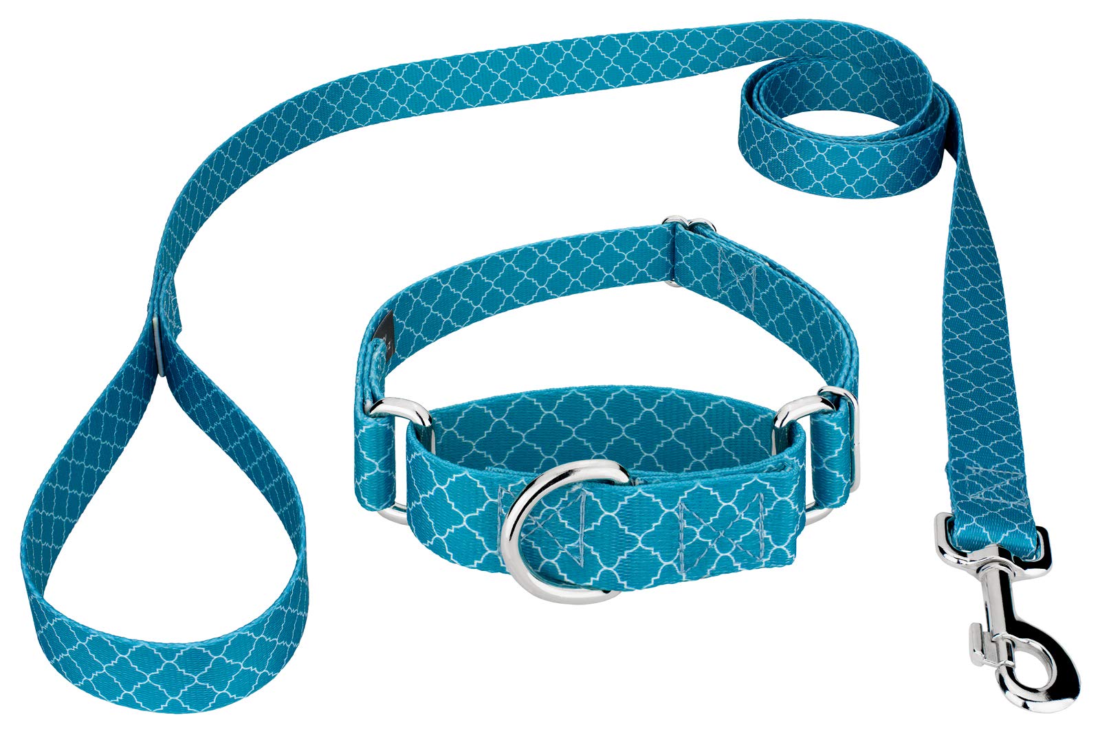 Country Brook Petz - Stylish Martingale Dog Collar & Leash Set - Limited Edition Abstract Geometric Pattern Collection (5 Designs, 5/8