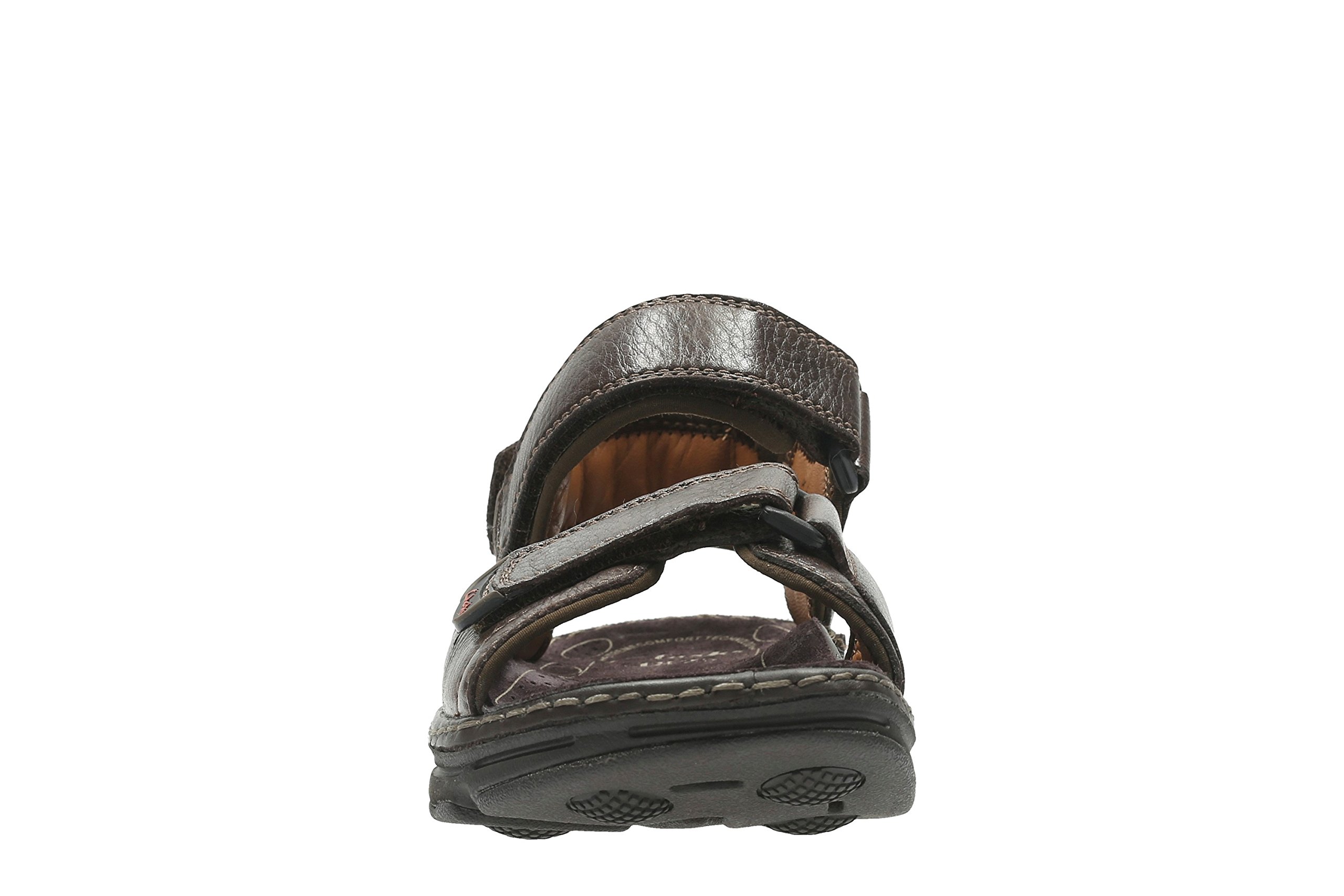 Clarks Men's Comfortable Leather Sandals for Walking & Travel - Breathable Summer Casual Shoes for Beach, Pool & Outdoor Activities