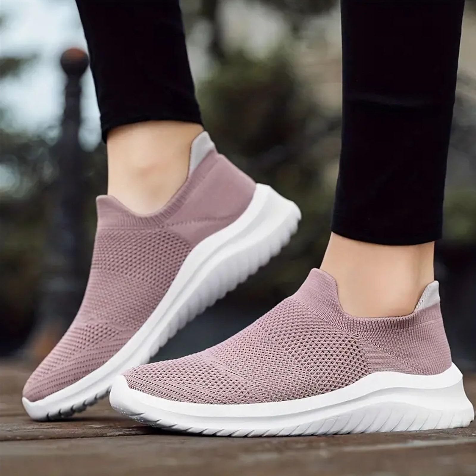 Women's Breathable Slip-On Tennis Shoes - Lightweight Walking Sneakers for Running, Workout & Athletic Activities - Perfect for Gym, Jogging & Casual Wear