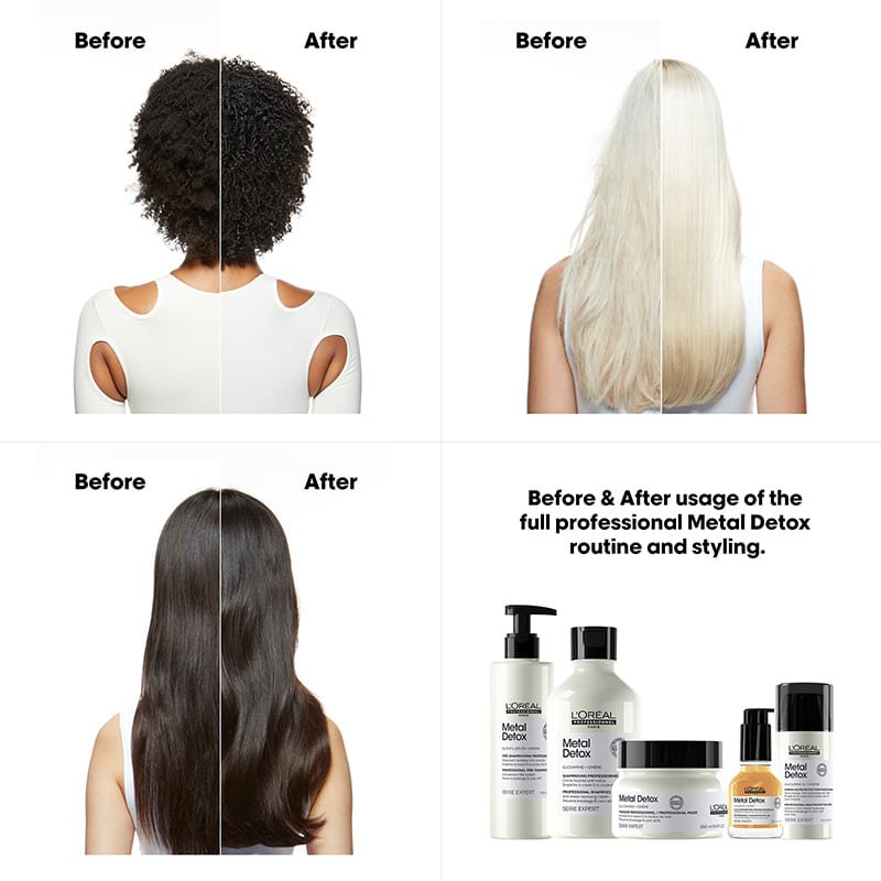 L'Oréal Professionnel Metal Detox Pre Shampoo Treatment - Remove Heavy Metals & Protect Hair - For Color-Treated & Damaged Hair - Salon Quality Hair Care at Home