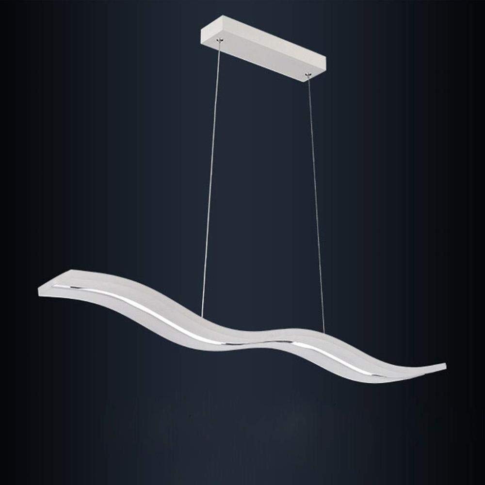 Modern LED Pendant Light with Wave Design - Adjustable Height Acrylic Hanging Lamp for Living Room, Bedroom, Dining Room - White Light (Perfect for Home Decor & Ambient Lighting)