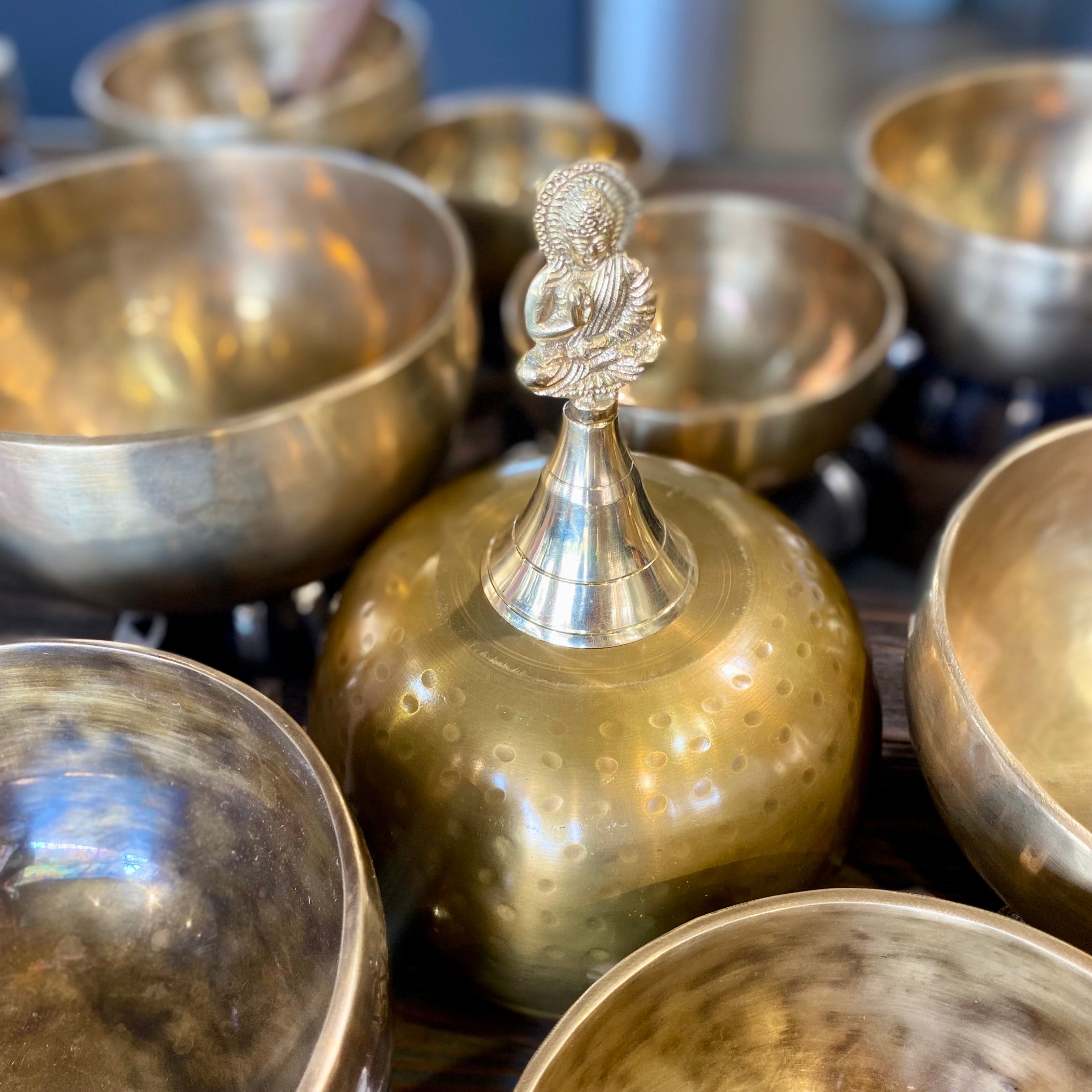 Handmade Brass Buddha Bell - Meditation & Yoga Accessory for Home Decor, Spiritual Gifts, and Mindfulness Practice