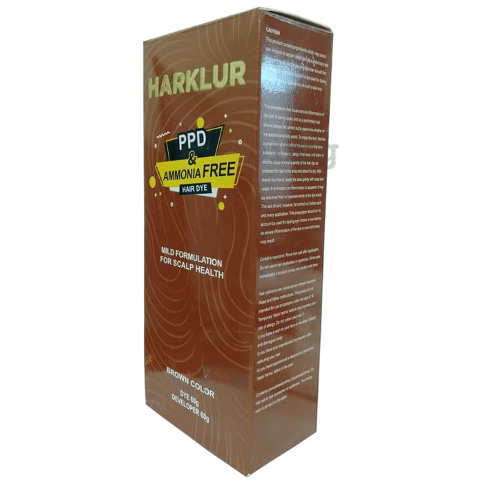 Harklur Permanent Hair Color Dye - Natural Brown (4.2oz/120g) for Long-Lasting Vibrant Color at Home | Perfect for Brunettes & Covering Gray Hair