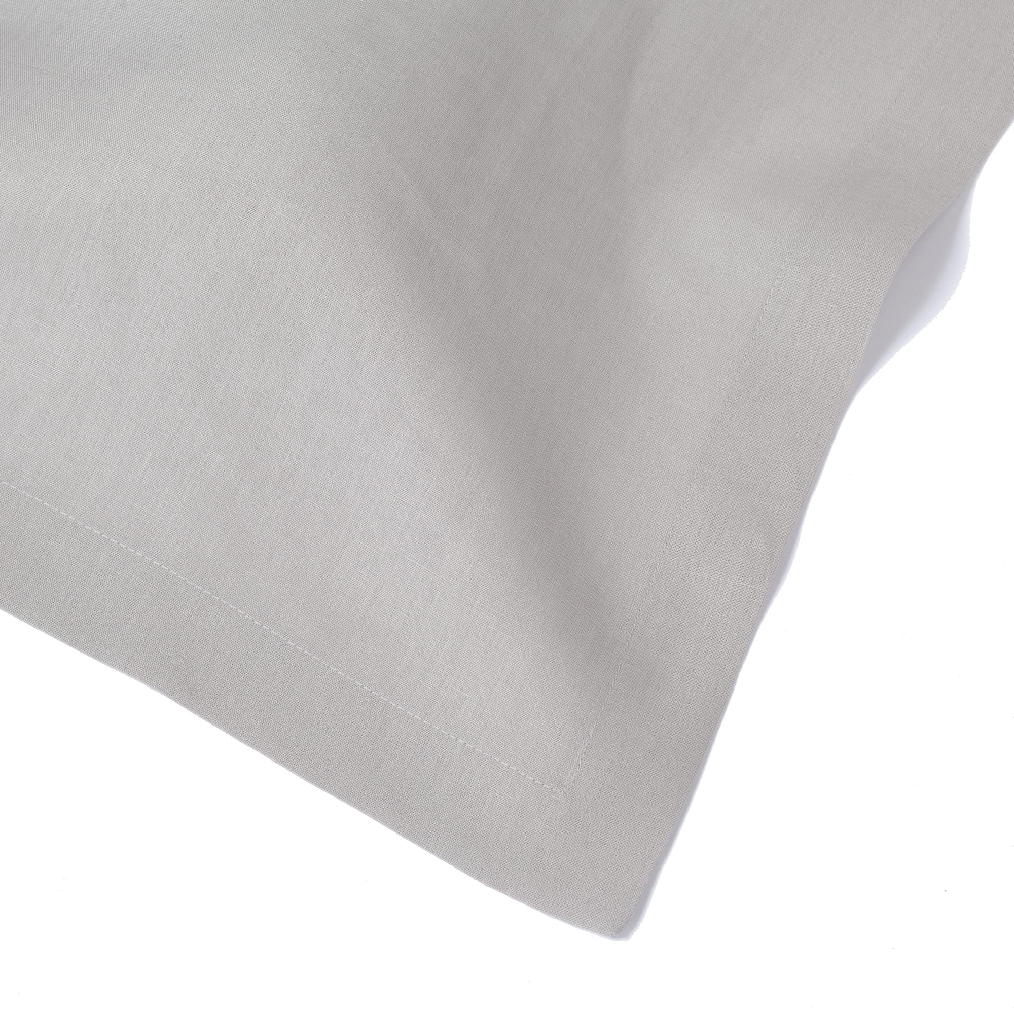 Luxury Silver Grey Linen Table Runner 14x126 - Premium Italian Linen Handcrafted in USA - Elegant Dining Table Decor for Weddings, Dinner Parties & Home Decor