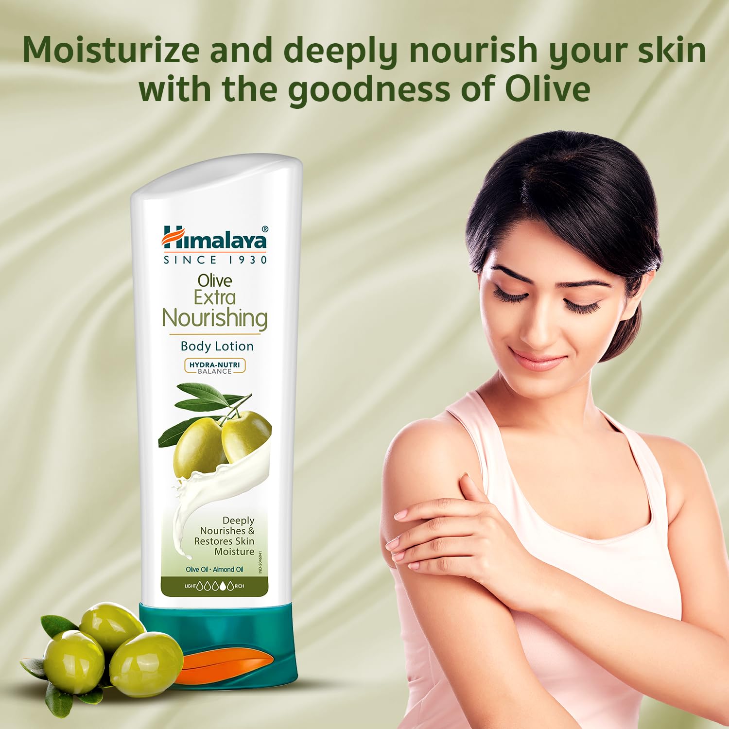 Himalaya Olive Extra Nourishing Body Lotion 400ml - Deep Moisturizing Dry Skin Care for Women & Men - Perfect for Daily Hydration & After Shower Use