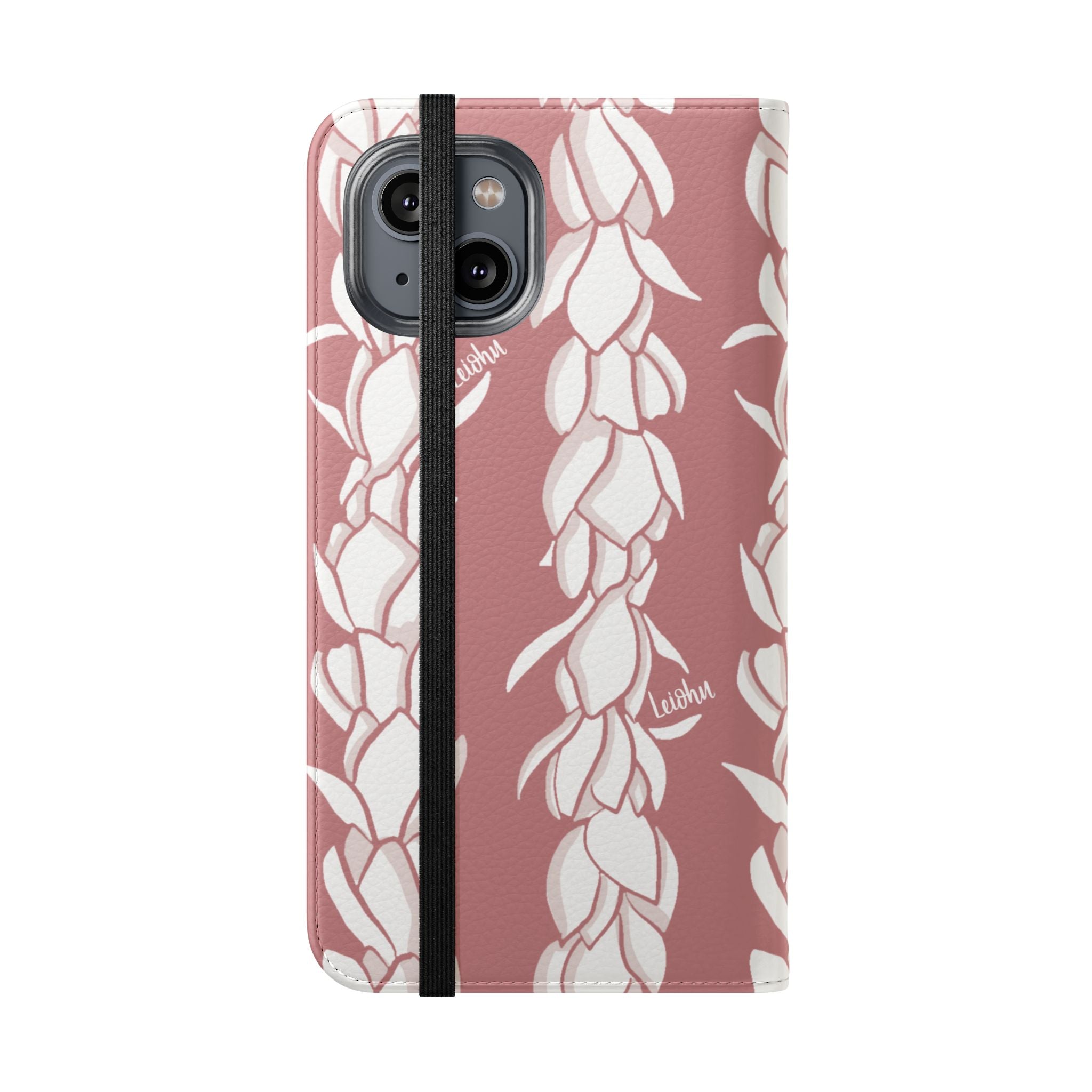Pikake Lei Folio Case - Premium Hawaiian Flower Design Phone Cover for iPhone & Samsung | Perfect for Travel, Luau Parties & Hawaiian Themed Events