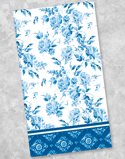 Premium Blue Porcelain Guest Towel Napkins - Set of 36, Soft & Absorbent Cotton for Elegant Dining, Parties & Home Decor