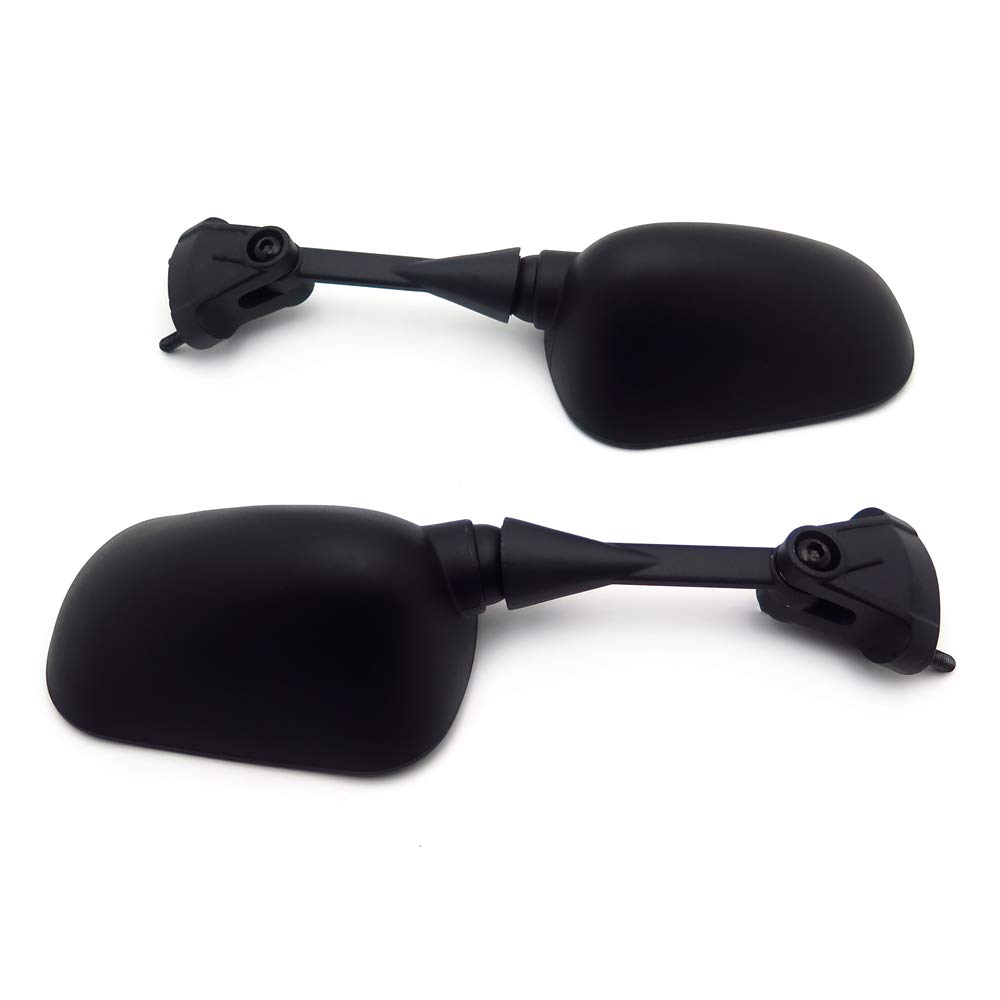 Black HTTMT MT061 OEM Aftermarket Side Racing Mirrors for Kawasaki Ninja ZX-6R 636 ZX6RR (2005-2008) & ZX-10R (2004-2008) - Lightweight Durable Motorcycle Mirrors for Racing & Street Performance