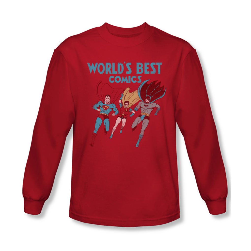 JLA Men's World's Best Long Sleeve T-Shirt - Premium Comfort Cotton Shirt for Casual Wear, Work & Outdoor Activities