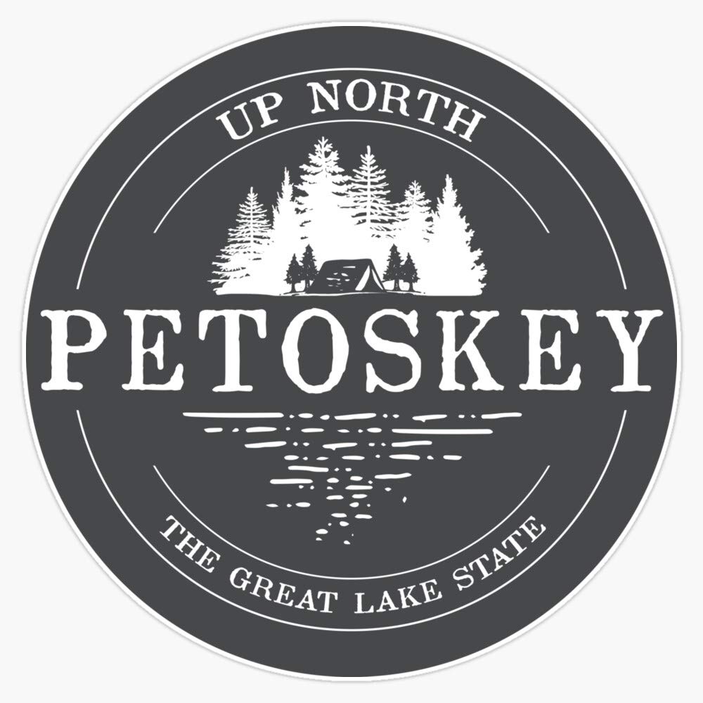 Petoskey Stone Vinyl Decal Sticker - 5 Inch Waterproof Laptop, Car Bumper, Window & Wall Decoration - Great for Outdoor Enthusiasts, Travelers & Nature Lovers