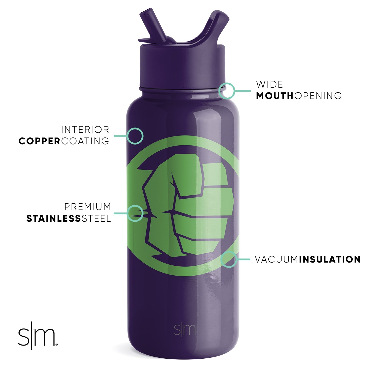 Marvel Avengers Summit Insulated Stainless Steel Water Bottle - 20oz, Leak Proof, BPA Free - Perfect for Gym, Hiking & Outdoor Adventures