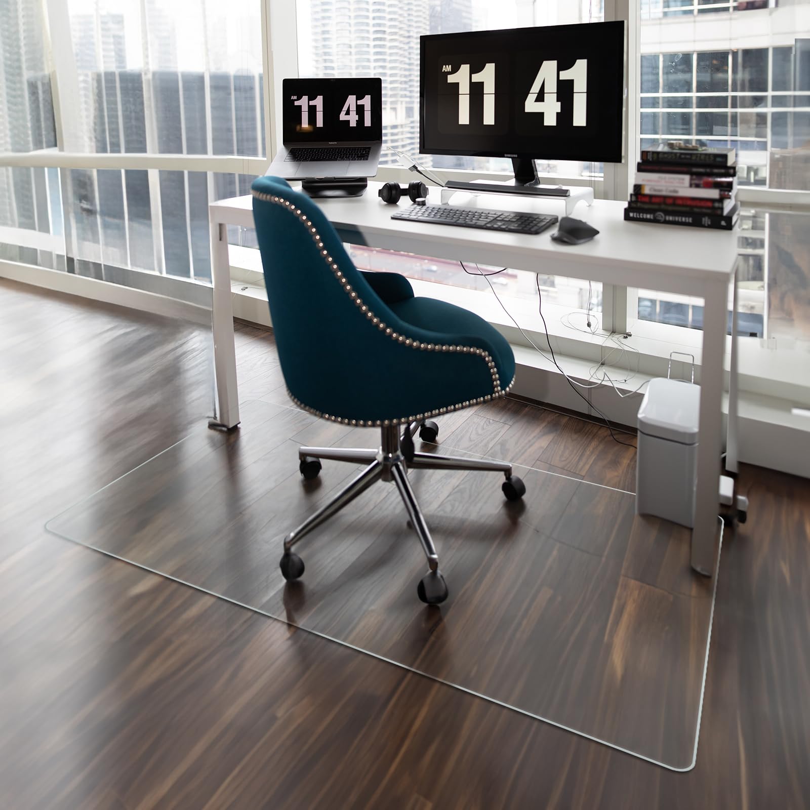Premium Clear Office Chair Mat for Hardwood Floors - 44