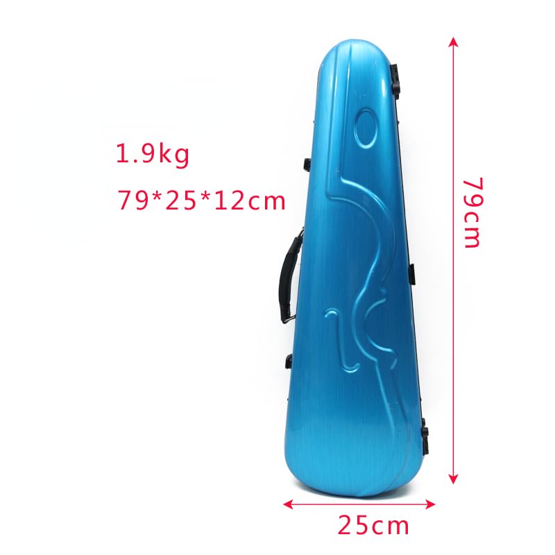 Premium 4/4 Full Size Hard Shell Violin Case - Waterproof Travel Protection with Stylish Blue Surface Texture Design | Perfect for Music Students, Performers & Airplane Travel
