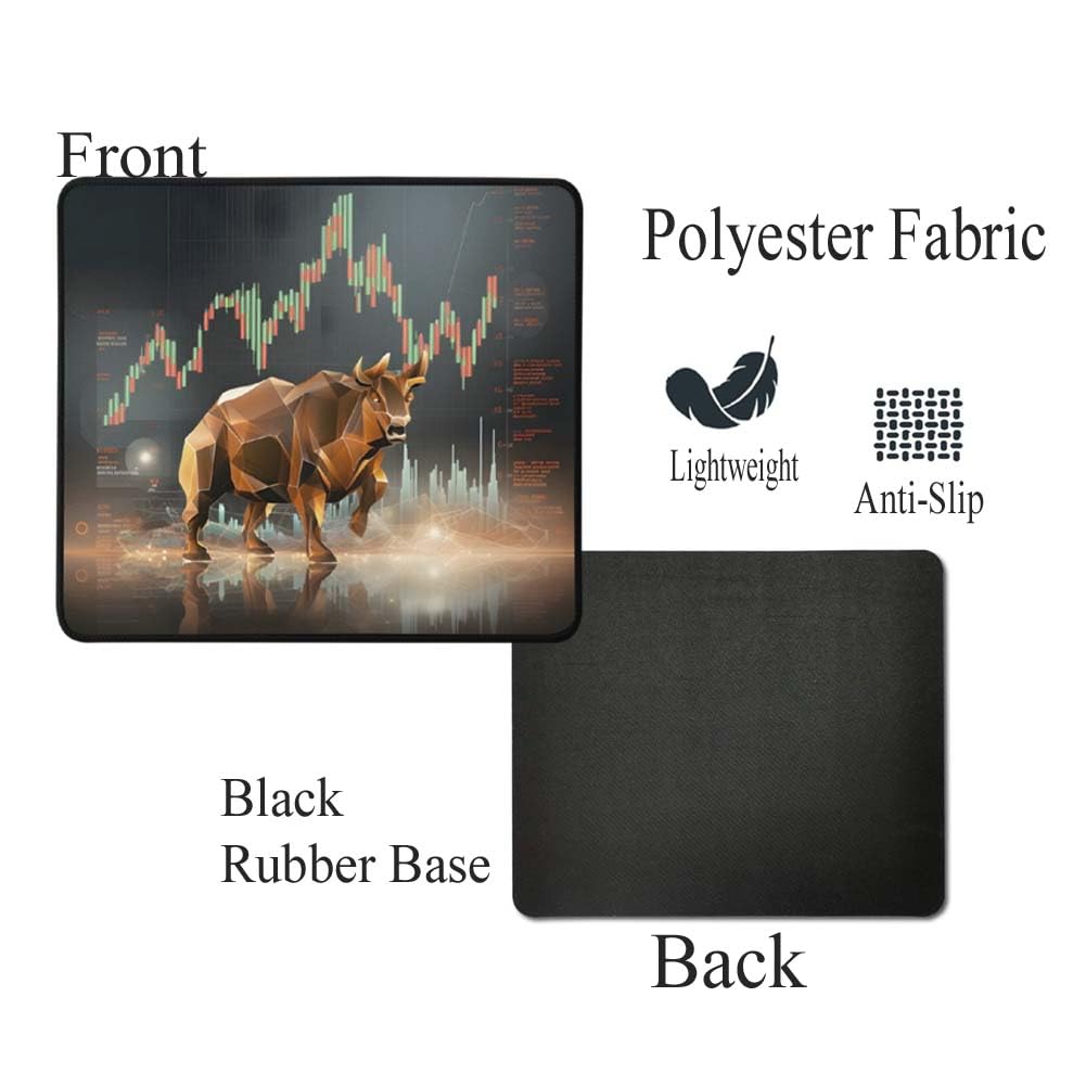 Premium Non-Slip Rubber Mouse Pad for Stock Market Enthusiasts - Perfect for Computer, Home Office, Gaming & Laptop Use - Ergonomic Desk Accessory for Comfortable Work & Play