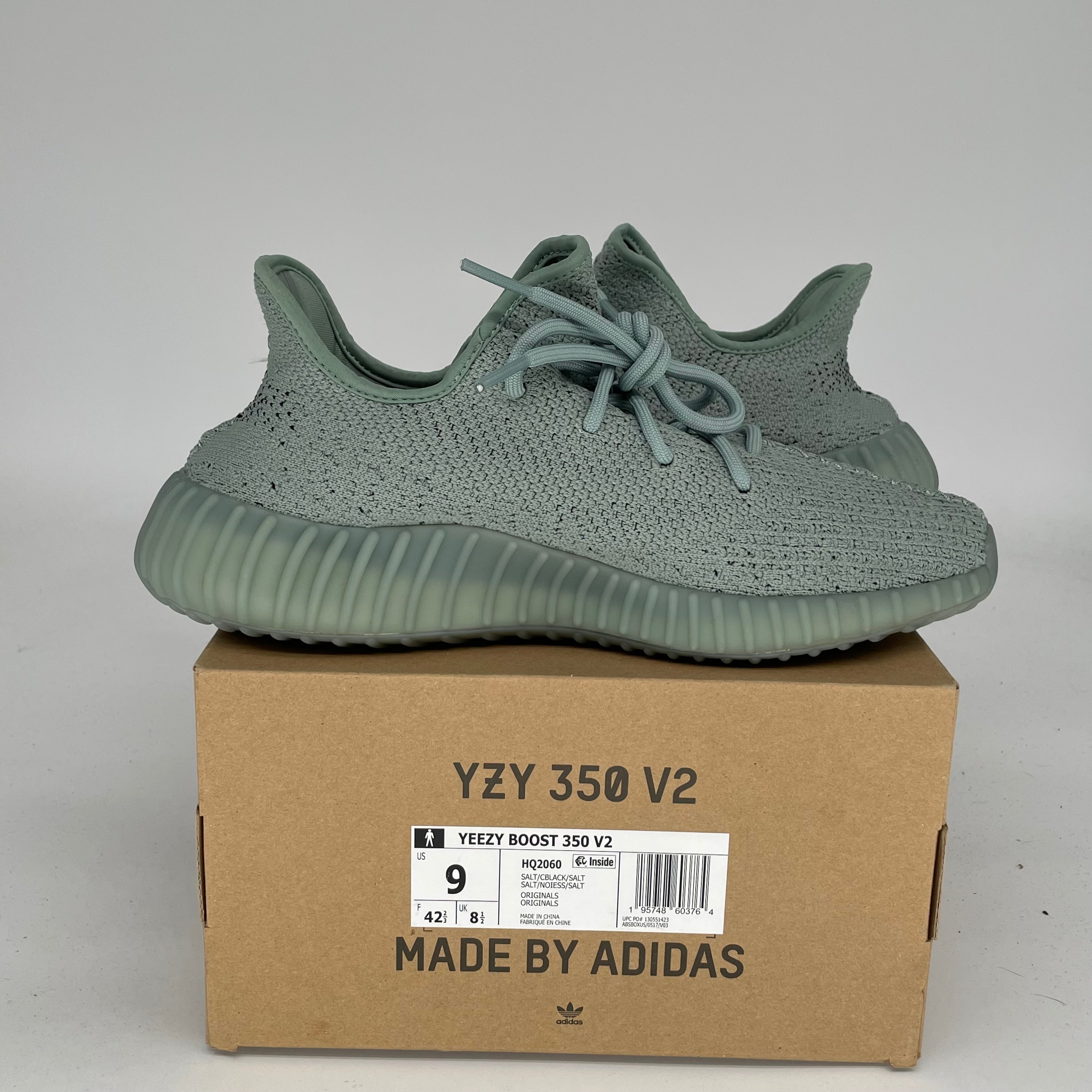 Adidas Yeezy Boost 350 V2 Salt - Men's Running Shoes Size 9 | HQ2060 | Comfortable Sneakers for Casual Wear, Gym & Street Fashion
