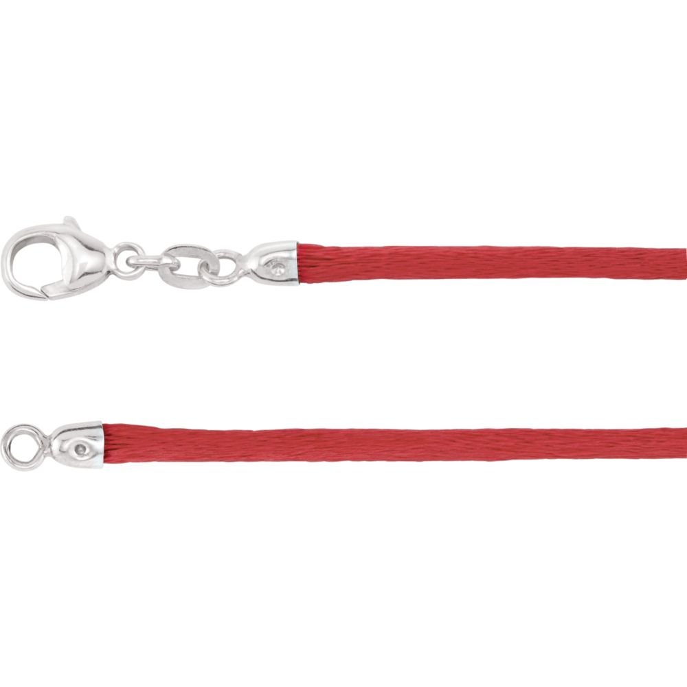 Jewels By Lux 2.25mm Red Silk Cord for Necklace Making, Bracelet Crafting & DIY Jewelry Projects - Premium Beading Thread for Handmade Accessories