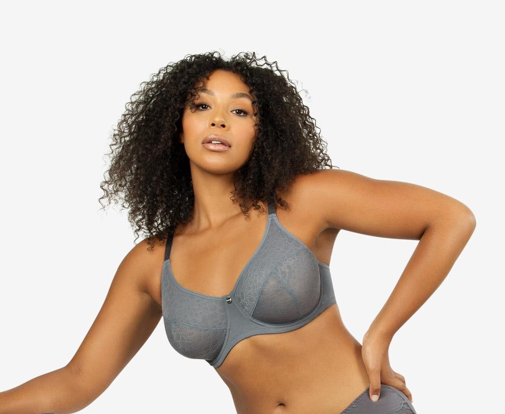 Parfait Enora Minimizer Bra - Charcoal Grey | Full Coverage Wireless Support for Everyday Comfort | Perfect for Workouts, Yoga & Daily Wear