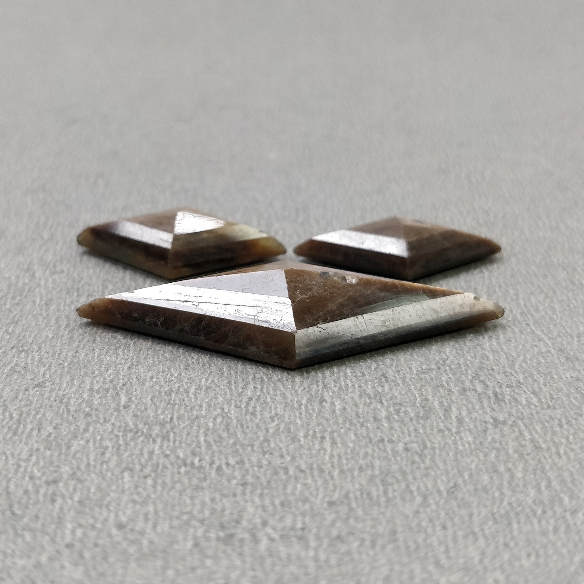 Natural Untreated Golden Brown Chocolate Sapphire Gemstone - 28.00cts Marquise Cut (20x10mm to 36x15mm) 3pc Set with Video | Jewelry Making, Engagement Rings & Luxury Gift Giving
