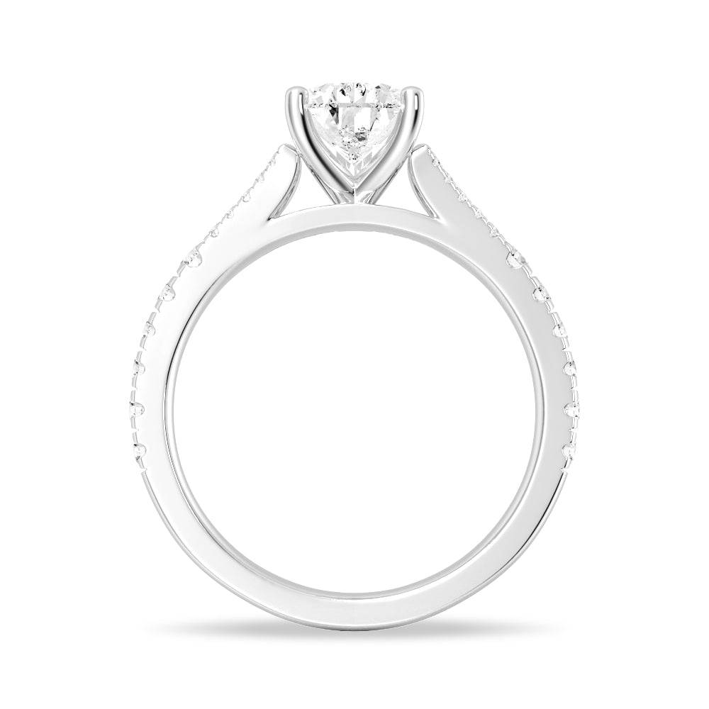 Exquisite Pear Shaped Split Shank Moissanite Engagement Ring - Perfect for Proposals, Weddings & Anniversary Gifts