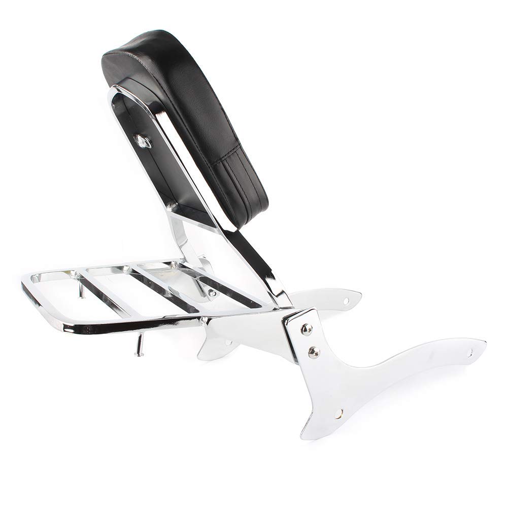 Yamaha V Star XVS Vstar 1100 CUSTOM Dragstar Sissy Bar Backrest with Luggage Rack - Replacement & Compatible Accessory (Not for Classic) - Perfect for Long Rides & Touring