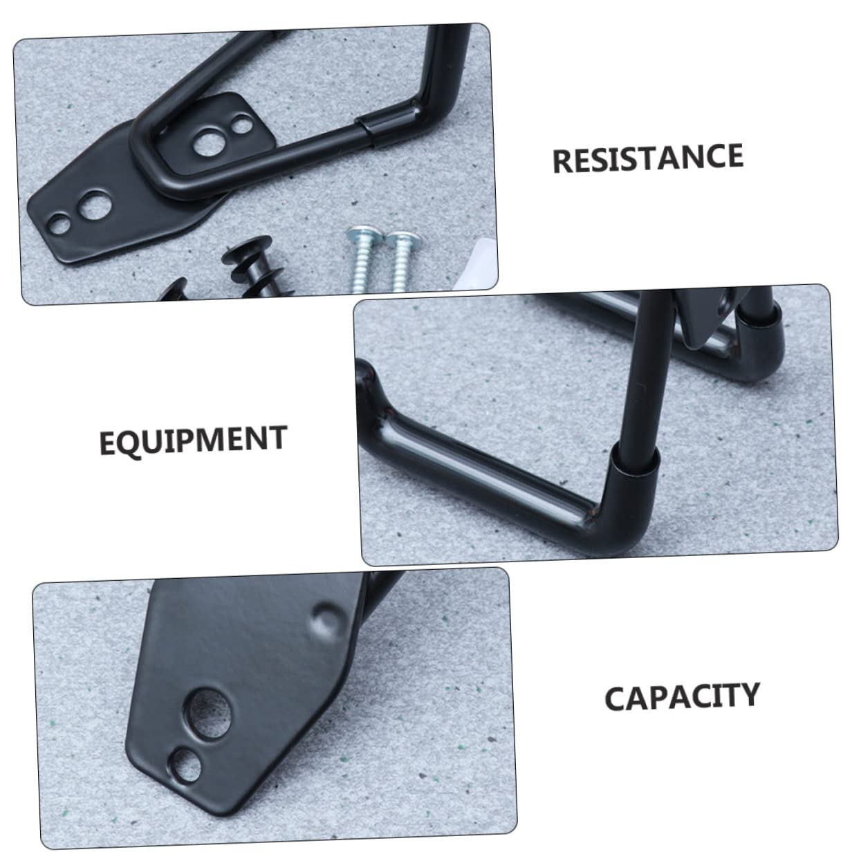 Heavy Duty Black Metal Wall Hooks - 10 Pack Anti-Slip Garage Hangers for Warehouse, Garden Tools, Bikes & Sports Equipment - Durable Storage Solution for Home, Office, Balcony Organization