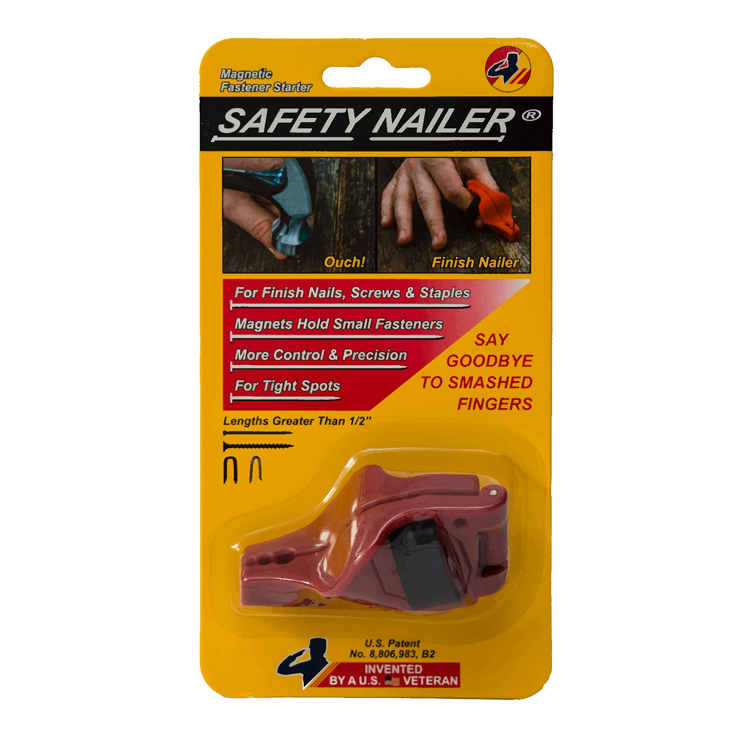 Mini Safety Nailer - Professional Finish Nail, Small Screw & Staple Gun for Woodworking, DIY Projects & Home Repairs | Perfect for Carpentry, Furniture Assembly & Crafting