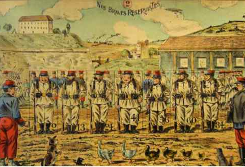 Original 1890s French Game Sheet - Nos Braves Reservistes - Vintage Framed Board Game Art - Perfect for Home Decor & Collectors