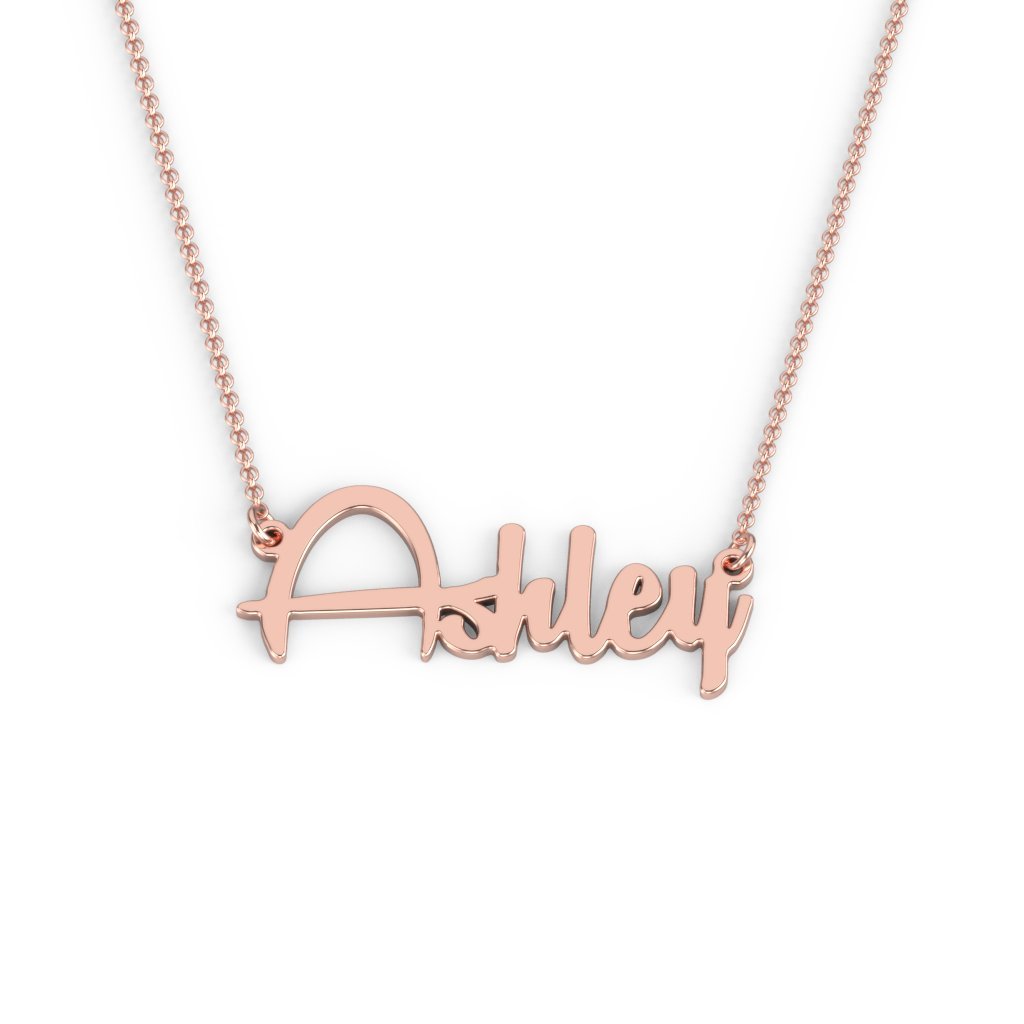 10K Gold Personalized Name Necklace - Custom Engraved Jewelry Gift for Women - Birthday, Anniversary, Valentine's Day Present - Elegant Remachine Font Design