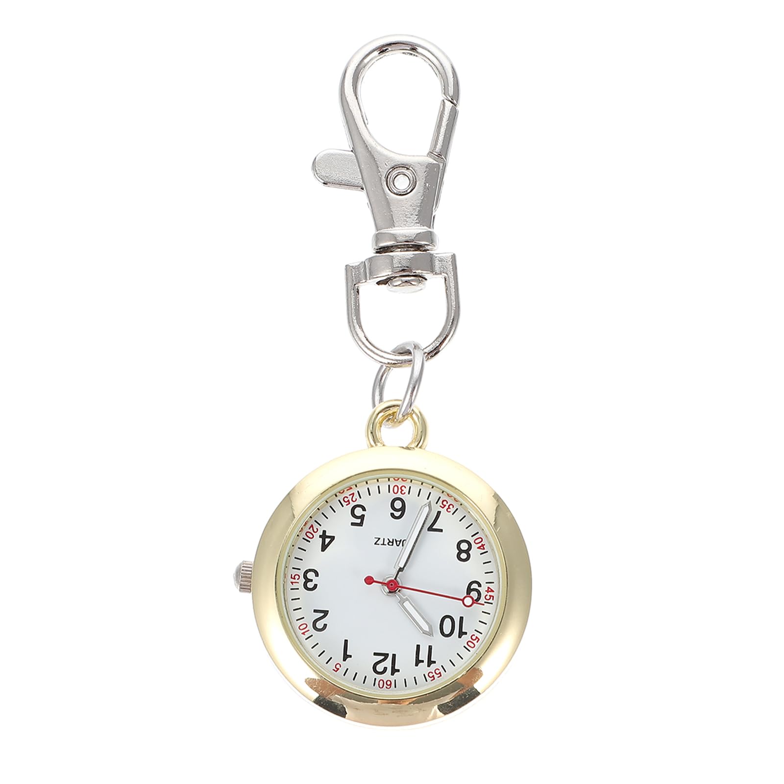 Balacoo Vintage Clip-On Pocket Watch with Key Buckle - Portable Necklace Hanging Watch for Men & Women - Perfect for Steampunk Costume, Wedding Accessories & Victorian Style Decor