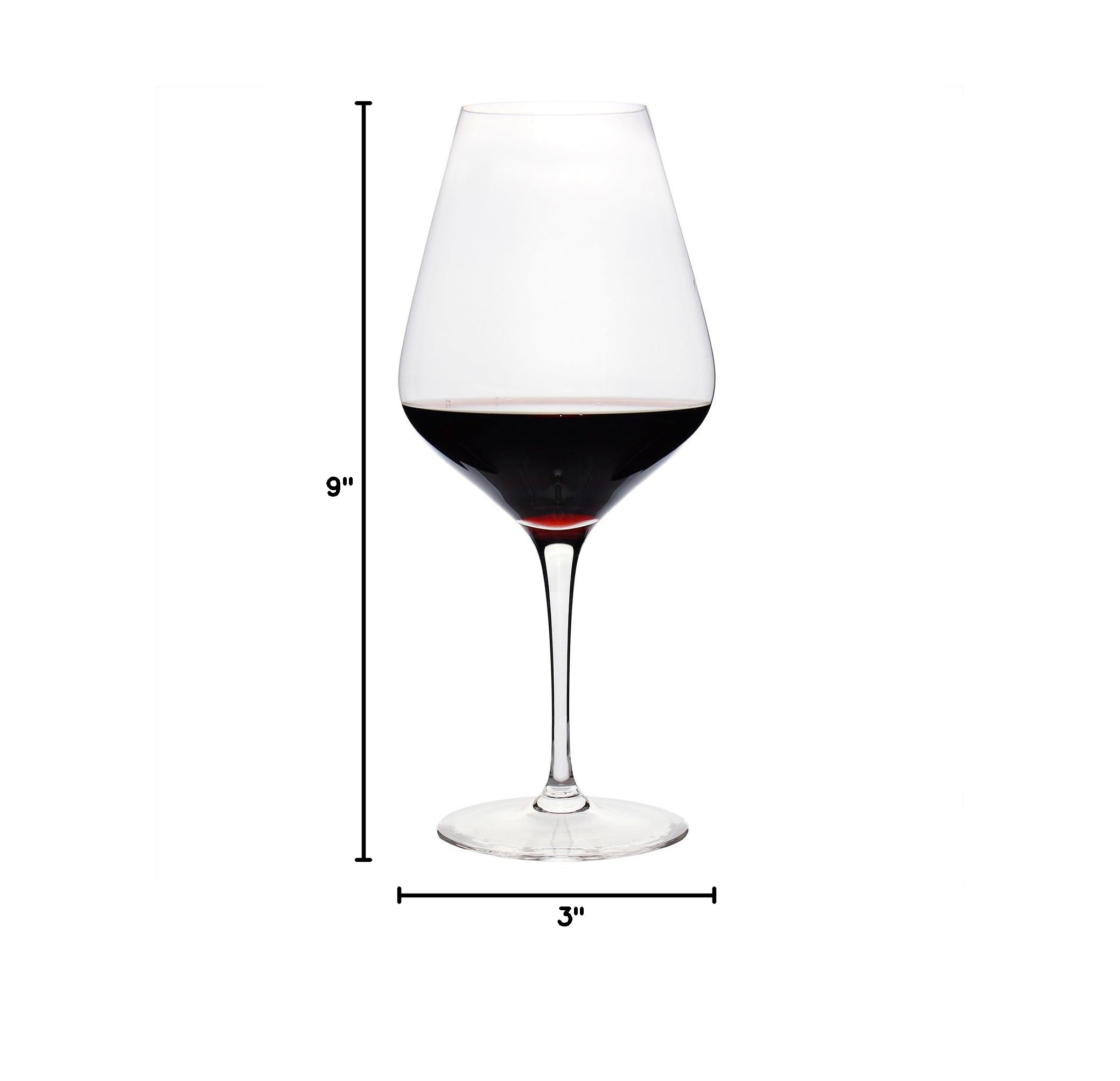Premium Ravenscroft Crystal Amplifier Cabernet Wine Glasses, Set of 4 - Elegant Stemware for Red Wine Tasting, Dinner Parties & Special Occasions