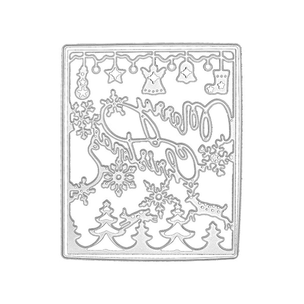 LIANGLIN WU Christmas Die Cuts - 52 Merry Christmas Letter Steel Cutting Dies for DIY Scrapbooking, Card Making, Photo Albums, Embossing & Paper Crafts - Perfect for Holiday Greeting Cards, Gift Tags & Home Decor