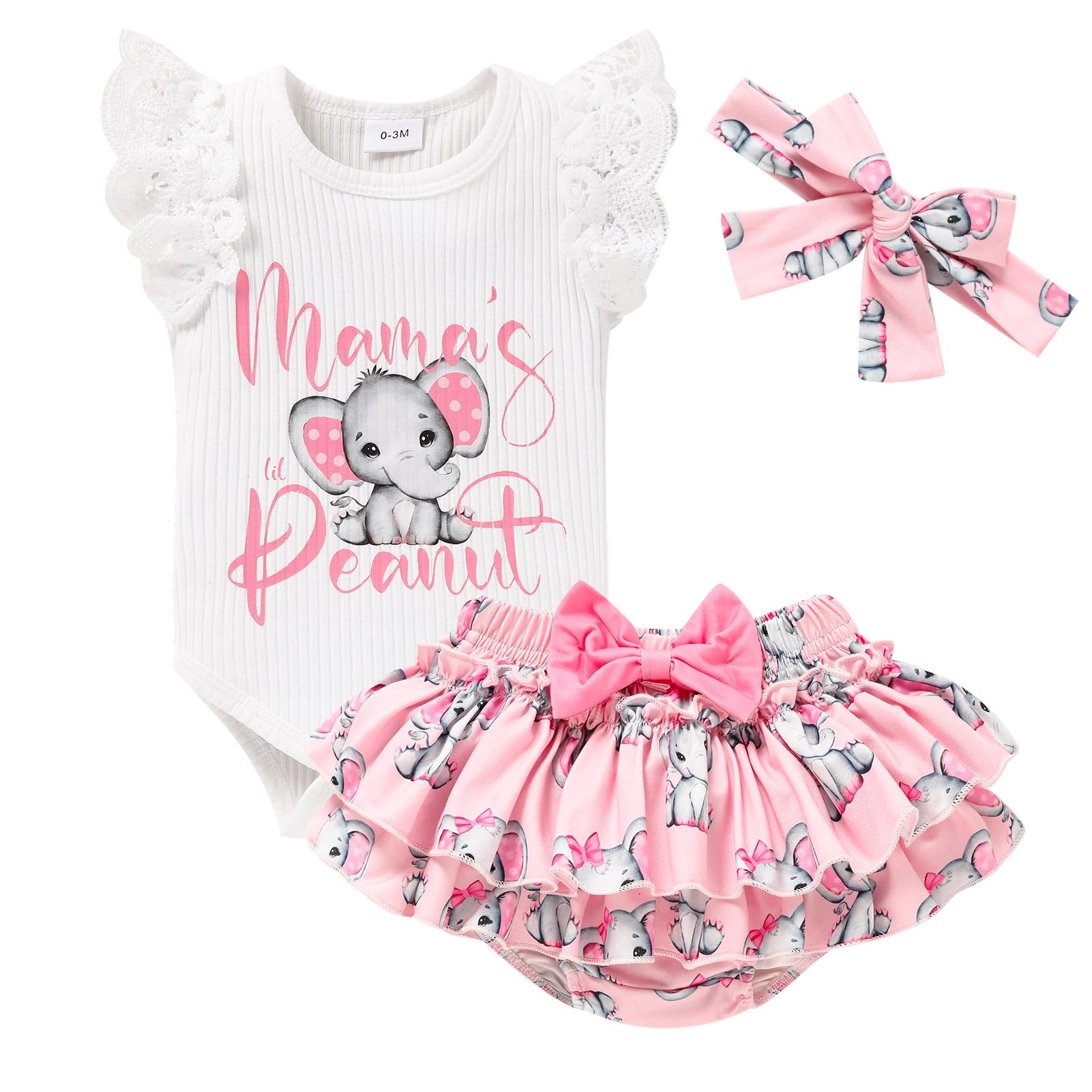 Newborn Baby Girl Clothes Set - Floral Ruffled Romper & Shorts Summer Outfit | Cute Infant Outfits for Girls | Perfect for Playdates, Photos & Special Occasions